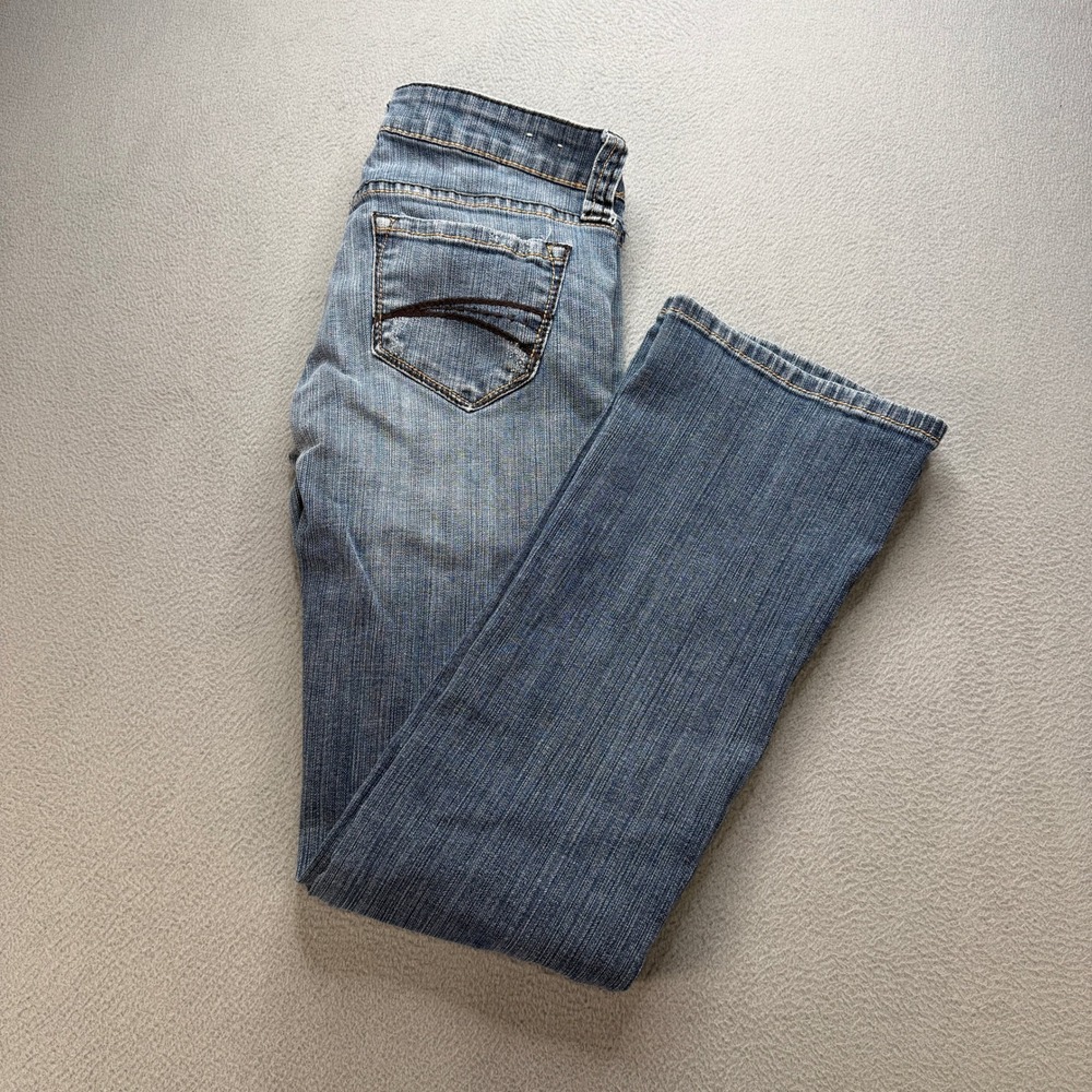 Decree Boot Cut Jeans Women 5 Blue Cotton Blend Stretch Faded Denim Casual Y2K